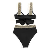 Women Two Piece Swimsuits Crisscross Tummy Control Bathing Suit High Waisted Wrap Bikini Tie Back 2 Piece Swimwear